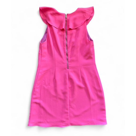 Sail to Sable Bright Pink Ruffle Mini Dress - Picture 3 of 3